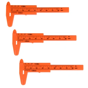 Високо качество 1бр 0-80 mm Orange Двойна Скала Малки по Размер Пластмасови Штангенциркуль, Измервателни Мъниста, Мини-Инструмент За Студенти, Линийка