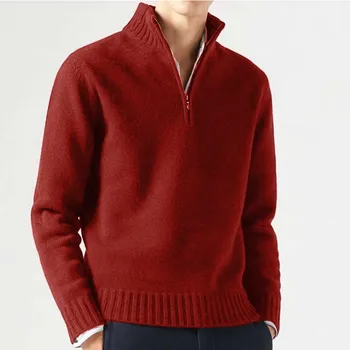 Пуловери, блузи, Модерен Трико с дълъг ръкав, Възли пуловери, Мъжки пуловер, Есенно-зимни дрехи, Жилетка от висококачествени топло отвътре