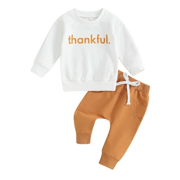 Дрехи за новородено момче на Деня на Благодарността, hoody с надпис 