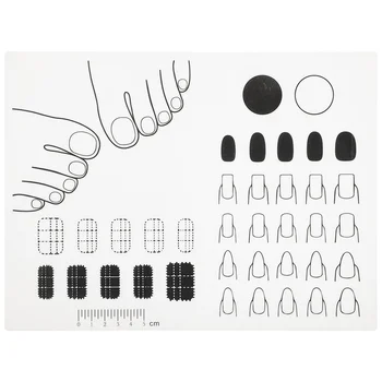 Силиконов тампон за нокти, подложки за подпечатване на ноктите със собствените си ръце, Работна плоча за релеф, Подложка за маникюр, Подложка за практика colorization, поставянето на стикери за нокти