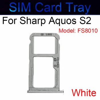 Тава за sim-карти за Sharp Aquos S2 FS8010 Слот за тавата за Micro SIM-карти, държач за четене на SD карти, Резервни части за адаптер, Черен Тава за sim-карти за Sharp Aquos S2 FS8010 Слот за тавата за Micro SIM-карти, държач за четене на SD карти, Резервни части за адаптер, Черен 2