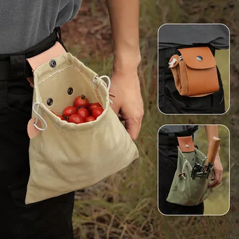 Градинска чанта за събиране на плодове, поясная подвесная чанта за инструменти, поясная чанта за брезентовых инструменти голям капацитет, сгъваема преносим чанта за съхранение на инструменти, платно