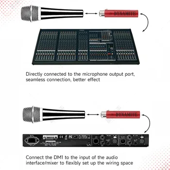 Вграден микрофон предусилвател DM1, усилвател-активатор за динамичен микрофон Вграден микрофон предусилвател DM1, усилвател-активатор за динамичен микрофон 2