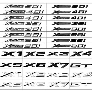 ABS 3D Букви За Багажник на Кола X1 X2 X3 X4 X5 X6 Xdrive 20i 25i 28i 30i 35i 40i 45i 48i 50i Емблемата на Иконата Стикер Аксесоари
