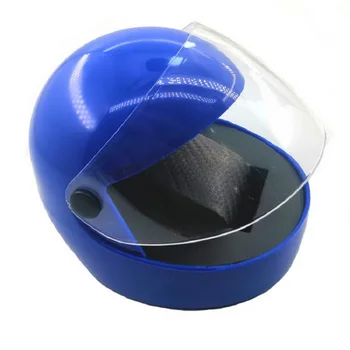 Форма на мотоциклетни шлем Креативен дизайн Кожена Маншет Пластмасова Кутия за съхранение на часа с един слот Органайзер