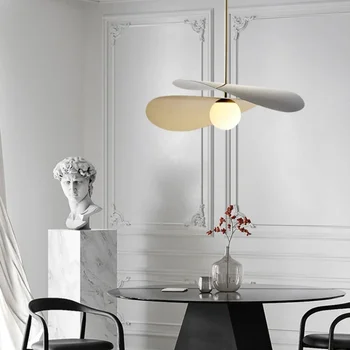 Висящи лампи за трапезария в стил арт-дизайнер, метал, бяло стъкло, крушка G9, окачена лампа за кухня, бар, магазин, 110-240 v, от висок клас