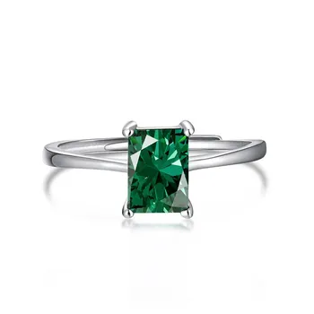 Пръстен от сребро S925 проба с диамантен пръстен, цветен диамант, съвременна мода, универсален и колоритен, запазвайки живота