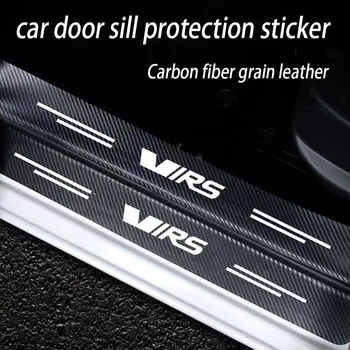 Защитна лента от переступания на прага на колата, защитна лента от надраскване на багажника, стикер от въглеродни влакна за етикети Skoda VIRS Защитна лента от переступания на прага на колата, защитна лента от надраскване на багажника, стикер от въглеродни влакна за етикети Skoda VIRS 5