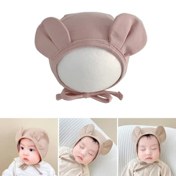 Шапка-ушанка за новородени в корейски стил за бебета, момчета и момичета, шапка за деца