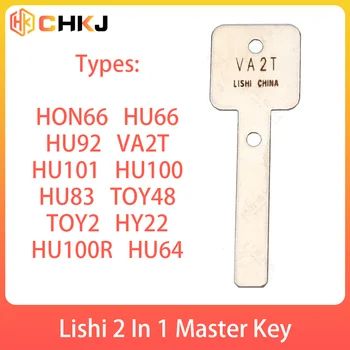 Оригинален Инструмент 2 В 1 Lishi Master Key HON66 HU66 HU92 VA2T HU101 TOY48 Инструмент За Ремонт на Автомобилни Ключове За Honda/VW/Audi/Toyota