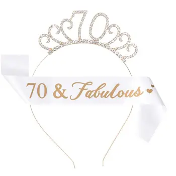 Украса: една Сребърна тиара на кралицата честит рожден Ден, Crystal crown 70 и колан-кушак на 70-ия рожден ден