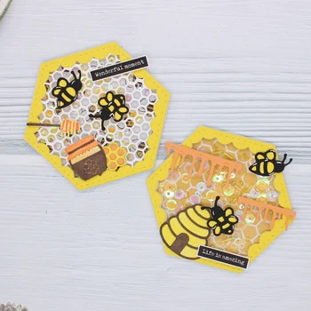 Щанци за рязане на метал KLJUYP Honeybee на щанци за изрязване на хартия за бродерия за scrapbooking Щанци за рязане на метал KLJUYP Honeybee на щанци за изрязване на хартия за бродерия за scrapbooking 0