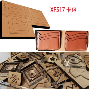 Ново Японско стоманен нож, Дървена чанта за картички, Кожен перфоратор, Ръчен инструмент, форма за рязане нож XF517