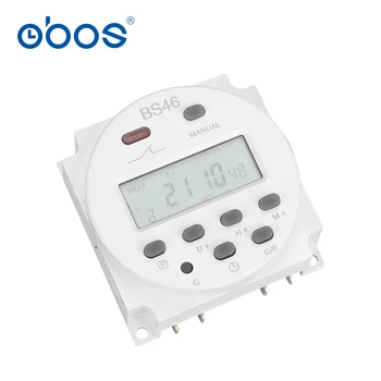 Акумулаторна таймер 220 марка OBOS цифров програмируем ключ време с обхват от време на 1 м-168 Часа 16 пъти се включва и изключва за ден/ седмица