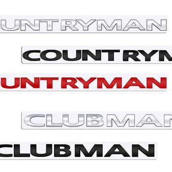 За MINI Cooper Clubman и Countryman Paceman Задни Икона Емблема Хромирана Метална Буква Лого Лъскав Черен Стикер John Cooper Works