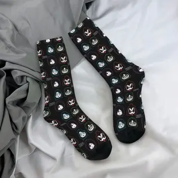 0-K-Kiss Band-чорапи в стил хеви метал, модни чорапи, удобни чорапи за колоездене за момичета, зимни против хлъзгане с шарени чорапи