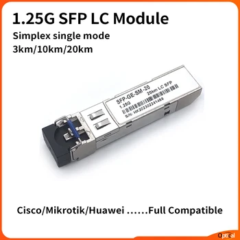 1.25 Г BIDI SFP, LC SFP Модул 3/10/20 км Gigabit Симплексный Однорежимный Оптичен SFP Модул с Пълна Съвместимост Cisco/Mikrotik/HUAWEI