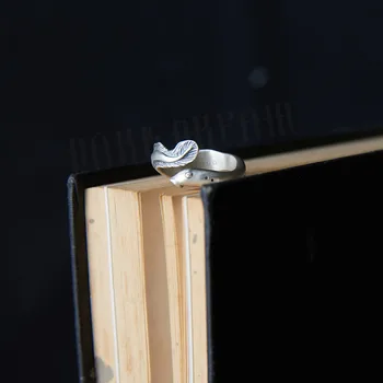 Висококачествено винтажное пръстен от 100% чисто сребро 925 проба с отваряеми пръстени от риба-змиорка за подарък за рожден ден Висококачествено винтажное пръстен от 100% чисто сребро 925 проба с отваряеми пръстени от риба-змиорка за подарък за рожден ден 1