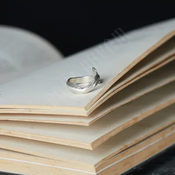 Висококачествено винтажное пръстен от 100% чисто сребро 925 проба с отваряеми пръстени от риба-змиорка за подарък за рожден ден Висококачествено винтажное пръстен от 100% чисто сребро 925 проба с отваряеми пръстени от риба-змиорка за подарък за рожден ден 3