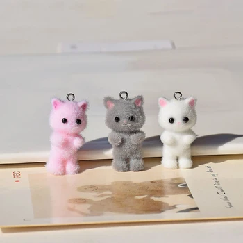 Стекающиеся животни Мультяшные котки във формата На кукли от смола, мъниста, Окачване, бижута 