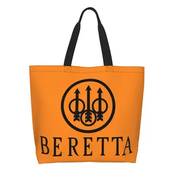 Чанта за пазаруване Beretta със забавна принтом, Холщовая чанта за пазаруване, подарък чанта за военно оръжие