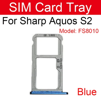 Тава за sim-карти за Sharp Aquos S2 FS8010 Слот за тавата за Micro SIM-карти, държач за четене на SD карти, Резервни части за адаптер, Черен Тава за sim-карти за Sharp Aquos S2 FS8010 Слот за тавата за Micro SIM-карти, държач за четене на SD карти, Резервни части за адаптер, Черен 3