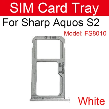 Тава за sim-карти за Sharp Aquos S2 FS8010 Слот за тавата за Micro SIM-карти, държач за четене на SD карти, Резервни части за адаптер, Черен Тава за sim-карти за Sharp Aquos S2 FS8010 Слот за тавата за Micro SIM-карти, държач за четене на SD карти, Резервни части за адаптер, Черен 5