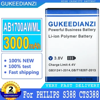 Батерия GUKEEDIANZI за смартфон Philips S388 S 388 CTS388, 3000 mah, AB1700AWML, номер за проследяване
