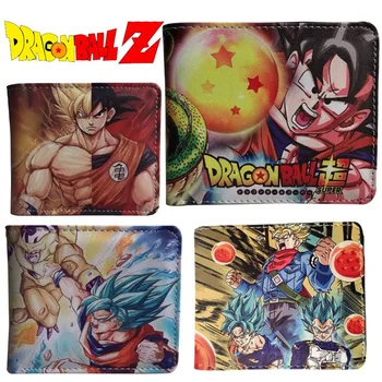 Чантата Dragon Ball, мъжки портфейл Goku, Нов модерен случайни портфейл за монети, Кратък клип за пари, Сгъваем портфейл, Празнични подаръци