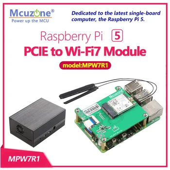 (модел: MPW7) Модул Raspberry Pi 5 PCIE - M. 2 WiFi7, BE200, AX210, AX200, поддръжка на Google TPU, WiF6E