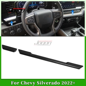 JOGON Carbon Fiber Интериора на автомобила Централно Управление на арматурното табло, Тапицерия Панел за полагане на Chevrolet Silverado 1500 2022-2024