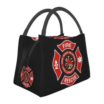 Пожарникар-спасител, Термоизолированная чанта за обяд, женски многократна употреба контейнер за обяд за работа и пътуване, Многофункционална кутия за храна