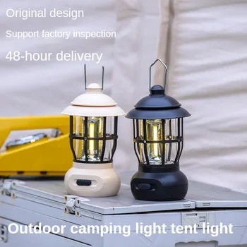 2023 Открит Къмпинг Светлина Атмосферното Осветление Кемпинговая Лампа Ретро Кон Фенер Подарък USB Зареждане на Палатка Фамильяль Къмпинг Осветление