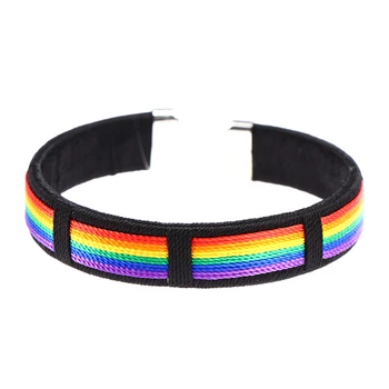 Гривни Pride Rainbow за ЛГБТ гей мъже, за жени, мъже, лесбийки, гейове, бисексуални, транссексуални, открити белезници, гривни, Гривни, бижута