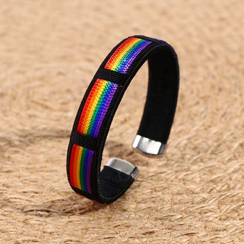 Гривни Pride Rainbow за ЛГБТ гей мъже, за жени, мъже, лесбийки, гейове, бисексуални, транссексуални, открити белезници, гривни, Гривни, бижута Гривни Pride Rainbow за ЛГБТ гей мъже, за жени, мъже, лесбийки, гейове, бисексуални, транссексуални, открити белезници, гривни, Гривни, бижута 1