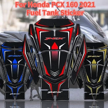 Въглеродни влакна за Honda PCX160 Pcx 160 2020 2021 2022 Стикер на Горивния резервоар на мотоциклет Защитно покритие за газова бутилка Аксесоари Водоустойчив