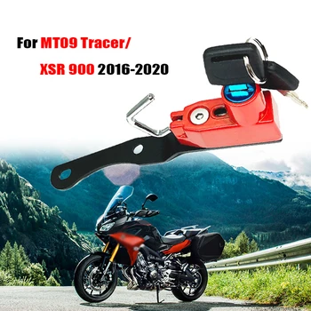 За YAMAHA MT09 MT-09 Tracer FJ 09 XSR900 2016-2020 Мотоциклет Шлем Комплект за Заключване Монтиране на Куката Странична Защита Срещу Кражба с 2 ключове