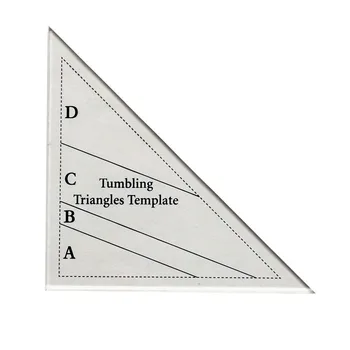 Въртящи се триъгълници, шаблон, инструмент за капитониране, Шевна линия