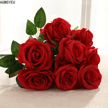 Коприна Роза, изкуствени цветя, подарък за Свети Валентин
