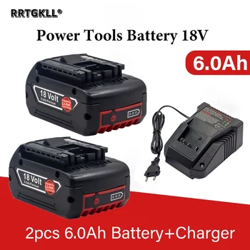 Нови комплекти батерии и зарядни устройства за литиево-йонни батерии Bosch 18V 6.0 Ah, подмяна на батерията Bosch 18v за BAT609 BAT618