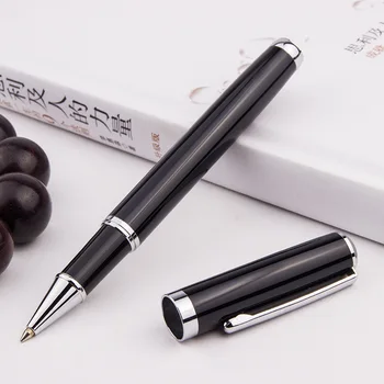 1 бр Метална Черна дръжка-roller 0,5 мм химикалки Бизнес канцеларски материали Подарък ученик за писане