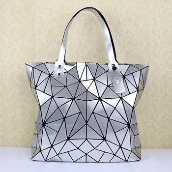 Chaobaobao нова геометрична ромбическая изкуствена лъскава чанта с голям капацитет, жените постоянно променящите сгъване деформируемая чанта през рамо