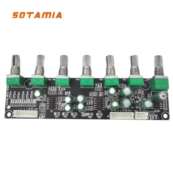 Тональная такса за предварителен усилвател SOTAMIA 5.1, 6-канален Независимо регулиране на силата на звука, басите, Домашен аудиоусилитель САМ 5.1 DC15-35V