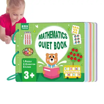 Книга за занимания с деца, тъчпад тиха книга за деца от 3-6 години, пъзел игра за изписване на номера на животното, играта за мозъка, учебни материали