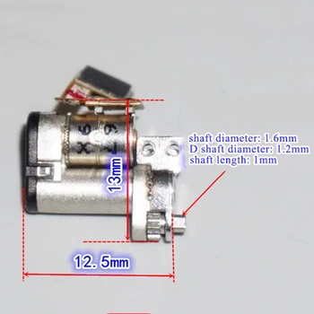 1 бр. Малка точност стъпков двигател с планетарни метална предавателна кутия, двухфазный 4-проводный стъпков двигател с плосък вал 1,6 мм 1 бр. Малка точност стъпков двигател с планетарни метална предавателна кутия, двухфазный 4-проводный стъпков двигател с плосък вал 1,6 мм 3