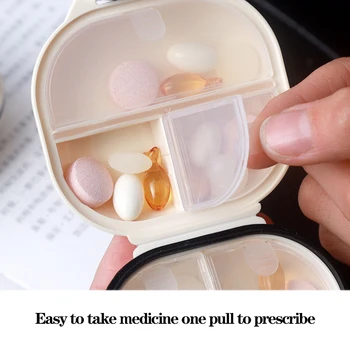 Преносим опаковка за таблетки, кутия за лекарства голям капацитет, инструмент за съхранение на таблетки Преносим опаковка за таблетки, кутия за лекарства голям капацитет, инструмент за съхранение на таблетки 3