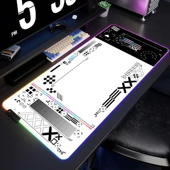 Колекция Printing CSGO RGB, голяма подложка за мишка, игрална подложка за мишка, led мат геймерской на мишката, Игрови аксесоари, клавиатура, Високоскоростен тенис на мат