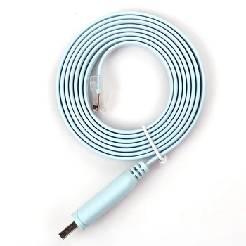 1 бр. Светло синьо кабел-адаптер USB към конзолата RJ-45 CAT5 за рутери