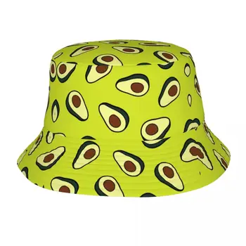 Скъпа зелена панама с шарени авокадо с плодове Унисекс, обичай летни пътни плажни шапки