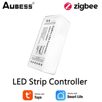 Zigbee Smart LED Light Control RGBW RGB CCT Димер бял цвят на Hristo Strip Controller Поддържа Гласово управление приложение Smart Life APP